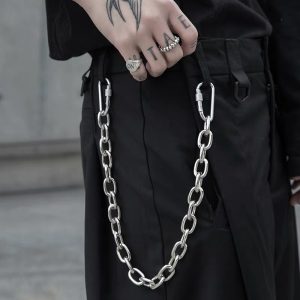Original homemade bungee lock trousers chain waist chain chain can be used as necklace men and women trendy fashion brand